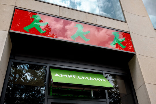 Berliln, Germany - July 5, 2026: Ampelmann traffic signal store in Berlin, Germany.