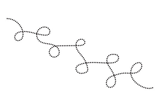 Abstract dotted line tracing a whimsical path against a clean backdrop with subtle gradient Isolated on transparent background