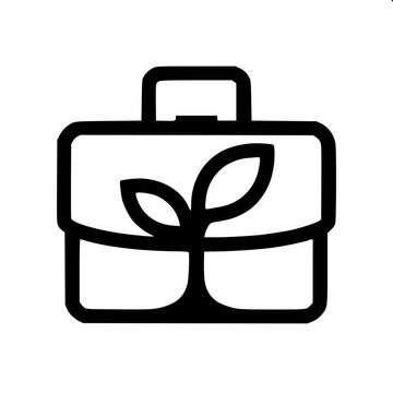 Seedling Briefcase Business Growth Investment Icon