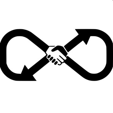 Business Infinity Partnership Loop Cycle Collaboration Vector