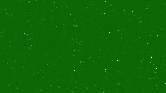 Sparkling star particles twinkling in abstract sky green screen overlay seamless loop