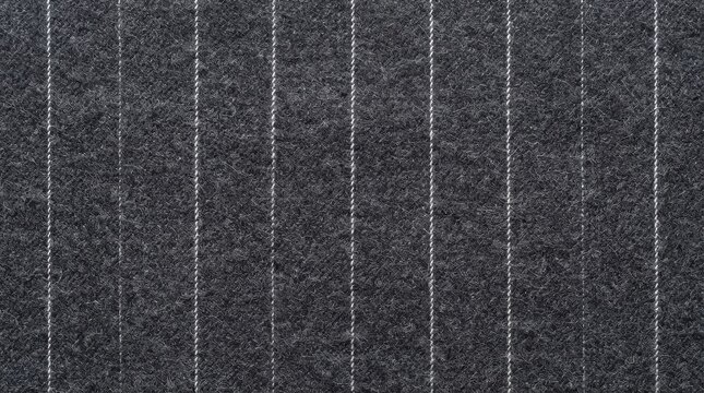 Detailed gray wool fabric with fine white pinstripes