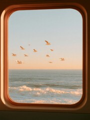 Fototapeta premium View from the window, seascape