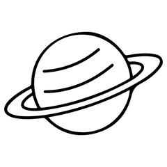 Saturn and Ringed Planet Icon © MS Graphics