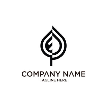 Modern Leaf Logo Design for Company Branding.