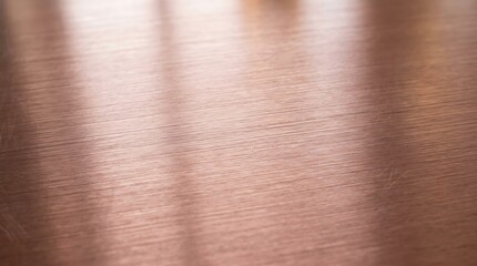 Fototapeta premium Abstract background featuring a smooth rose gold metallic texture with soft light reflections and elegant gradients