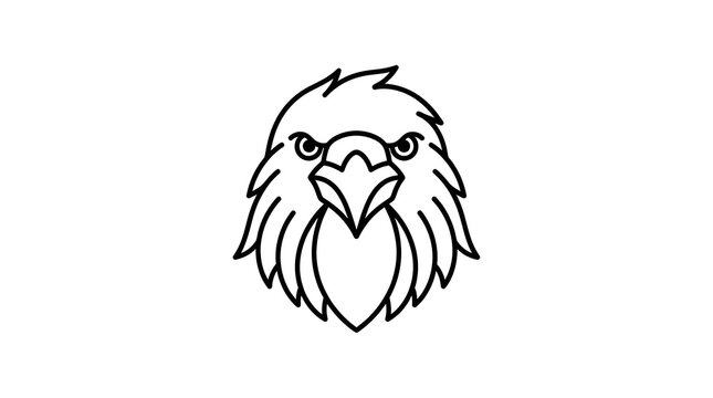 Raven head profile vector illustration