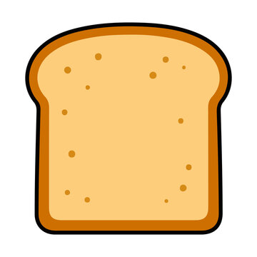 Slice of whole wheat bread vector illustration