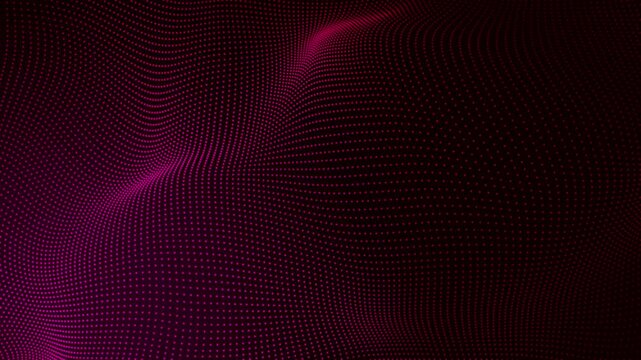 Digital Wave Particle Motion Background, Futuristic Glowing Dot Pattern Design for Technology & Music Videos and Science Streams social media blank Background