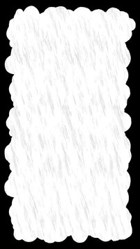 White rough brush banner background grunge painted texture, irregular cloud edges, black transparent style space. captions, title cards, comic panels, speech labels, social clips, motion overlays.