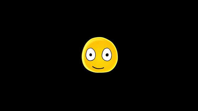 Tongue animated emoji with alpha channel
