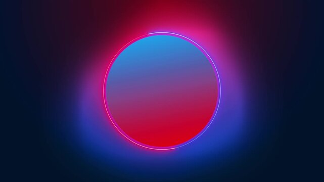 Red blue gradient orb glowing circular rim, soft magenta halo, and dark modern depth. for app intros, 19 promos, product reveals, UI screens, brand visuals, and smooth motion overlays.