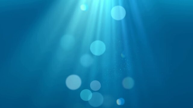 Universal Luxury Concept Abstract Blue Background With Soft Light Rays And Circular Bokeh Particles For Serene And Tranquil Atmosphere