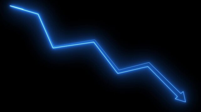 The financial market is facing a sharp decline as key indicators plummet. This blue trendline signals high market volatility, urging investors to carefully review their risk management strategies.