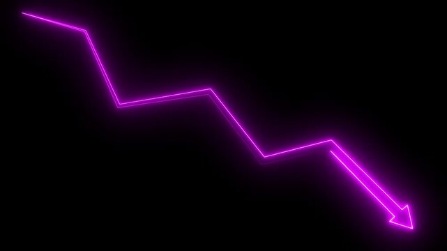 The financial market is facing a sharp decline as key indicators plummet. This purple trendline signals high market volatility, urging investors to carefully review their risk management strategies.