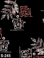 Sammlung von modernen nahtlosen Textilmustern mit Blumen und geometrischen Elementen © Febricaa textile 