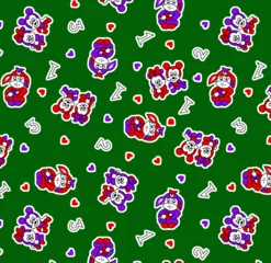 Set aus vielfältigen nahtlosen Mustern mit floralen, ethnischen und abstrakten Motiven © Febricaa textile 