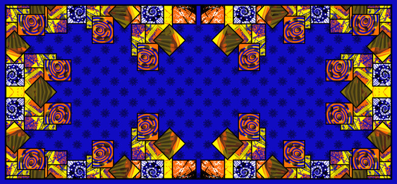Traditionelle geometrische Rahmen und Hintergrundmuster im Stammes-Stil