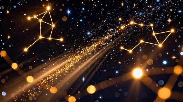 Starry sky with constellations