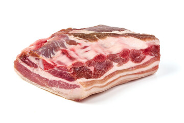 Obraz premium Raw Pork Belly with Ribs, isolated on white background