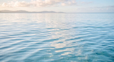 Fototapeta premium Blue Ocean Water Ripples Surface Natural Water Texture Background