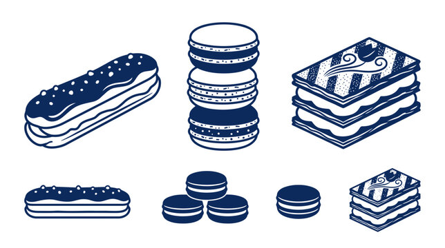 Sweet Pastries and Cookies Collection