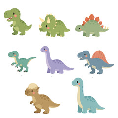 set of funny cartoon dinosaurs © Senoa studio