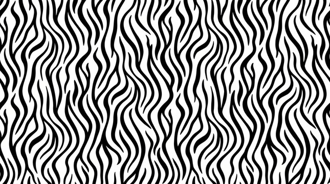 zebra print pattern as a seamless abstract black stripes decoration vector or as a drawing element and ornament graphic design for pretty illustraton. Vertical style isolated on white background