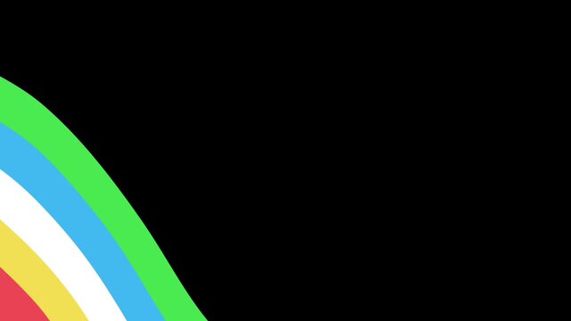 Disability Pride Month background. Motion graphics of 5 color line background