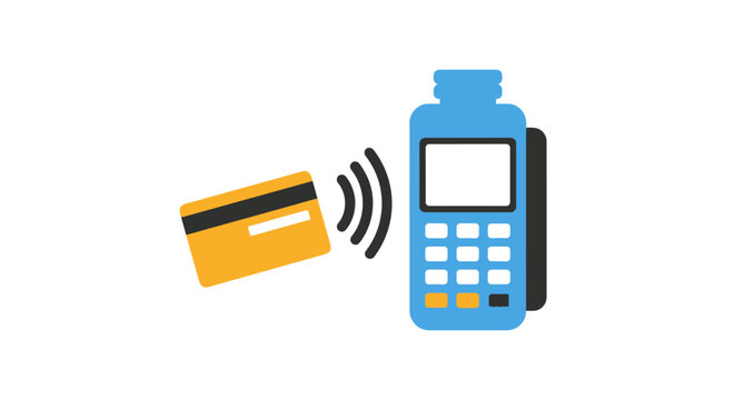 Contactless Payment Terminal with Card.