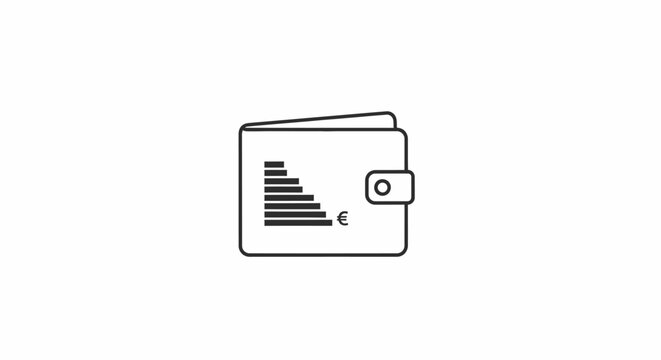 Euro currency wallet with money.