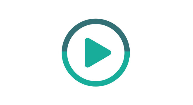 Green play button icon symbol.