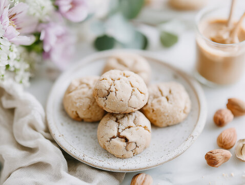 peanut butter cookies with nuts