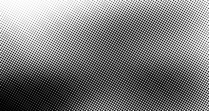 Abstract Monochrome Circular Halftone Mesh Texture with Geometric Dot Pattern on Dark Background