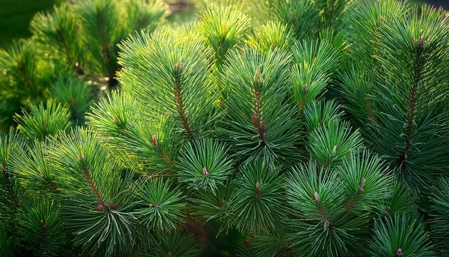 morning pine leaves with texture and background