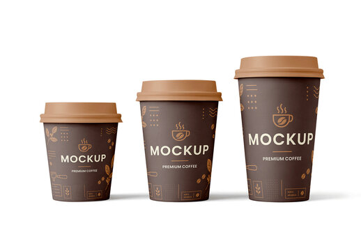 Paper Coffee Cups Mockup