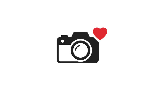 Camera with heart symbol on top.