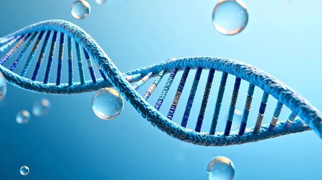 DNA double helix structure with bubbles
