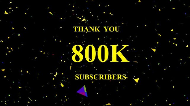Celebratory confetti explosion background showcasing milestone achievement eight hundred thousand