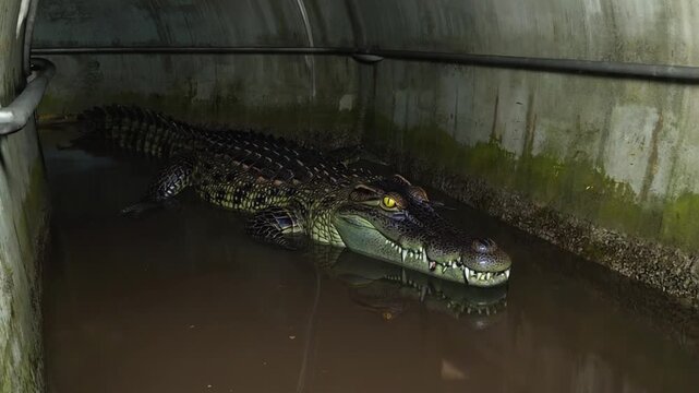 Crocodile in the sewer.