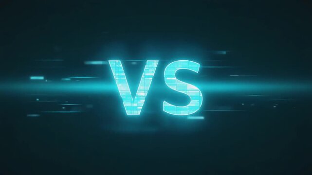 "VS" sign. Versus.