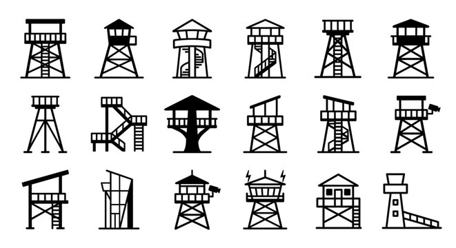 Collection of Guard Tower Icons