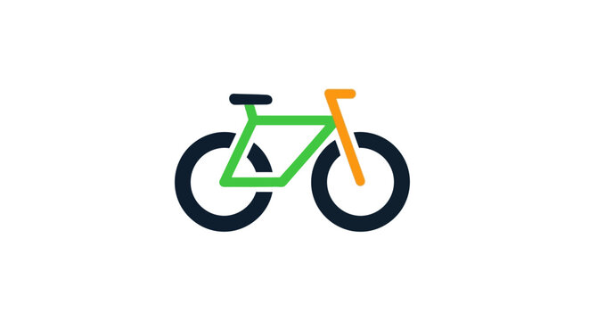 Green bicycle with black wheels.