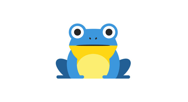 Bright cartoon frog illustration with cheerful expression.