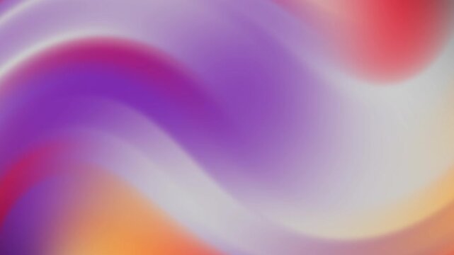Abstract background showcases a soft mixture of purple and orange tones in flowing curves.