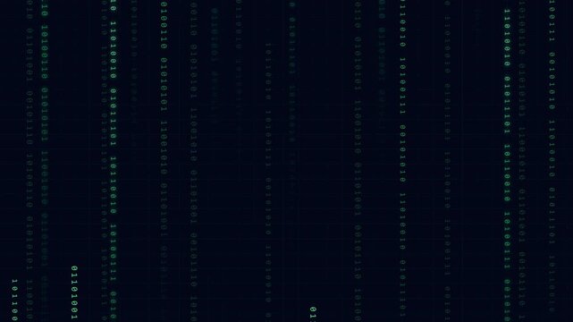 Futuristic Binary Matrix Data Stream Background