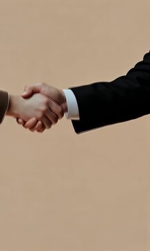 Business Agreement: Close-Up Handshake Between Professionals Demonstrating Partnership, Deal Closure, and Mutual Trust on Neutral Background.
