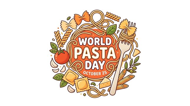 Vintage Italian Pasta Menu Label with Tomato Sauce Retro Food Badge Vector Illustration for Restaurant Banner Poster and Typography Design