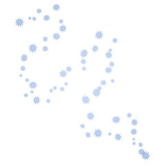 Fototapeta premium Snowflakes Falling Christmas Pattern PNG Transparent