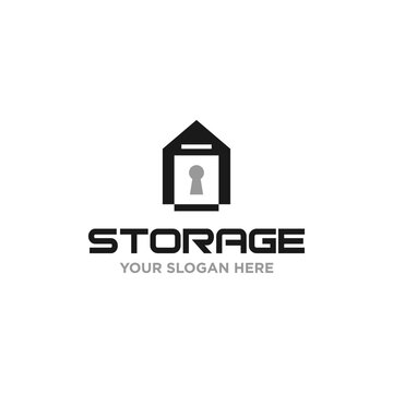 Self storage logo design. Safe storage garage vector illustration template, suitable for your design need, logo, illustration, animation, etc.